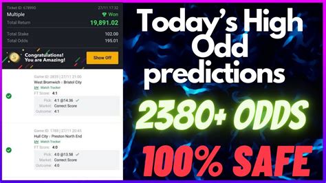 high odd prediction today